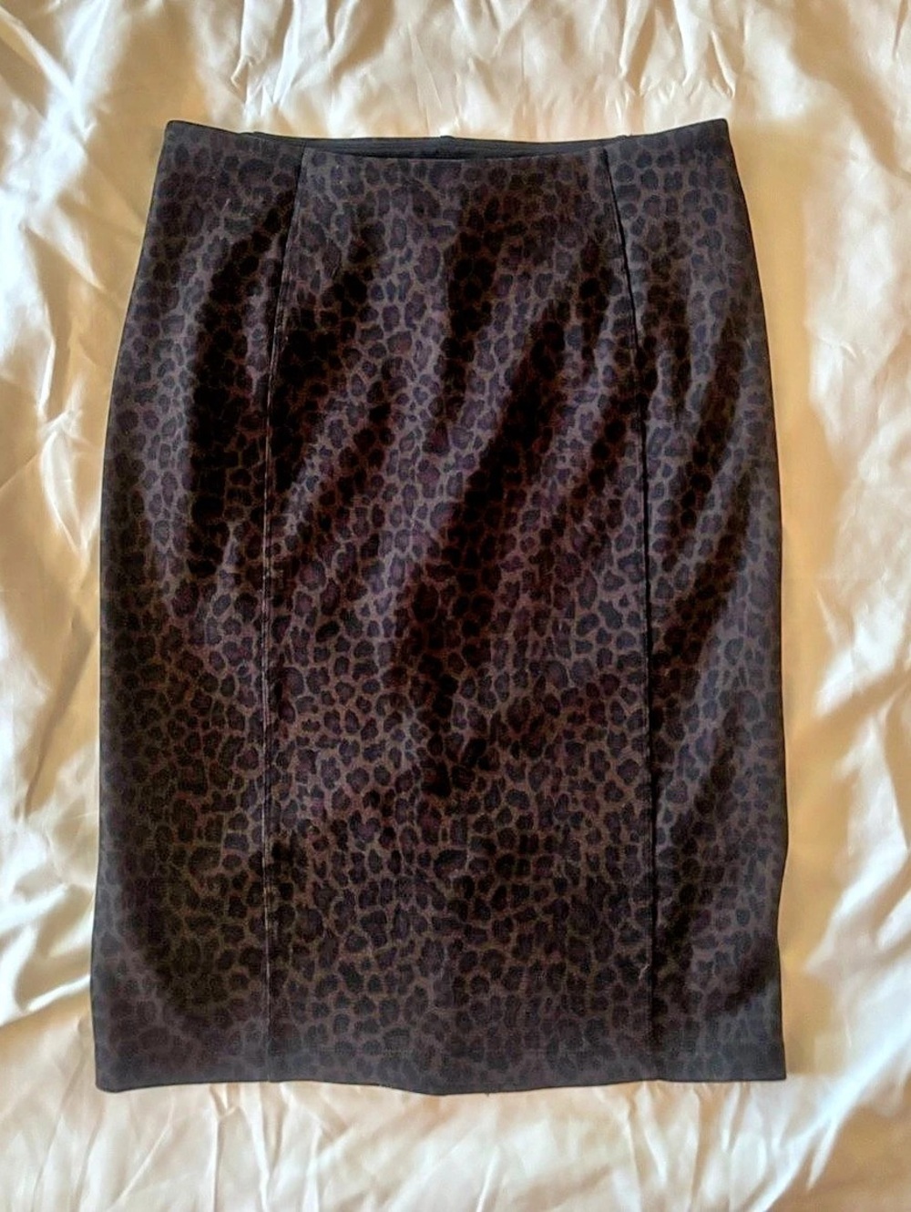 Liverpool Leopard Print Midi Skirt Size 6 Like New
